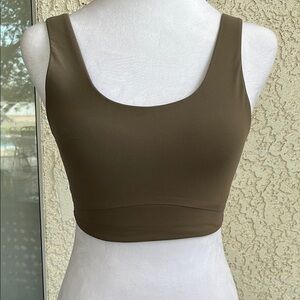 ALL IN MOTION Brown Cropped Tank Top SIZE  S